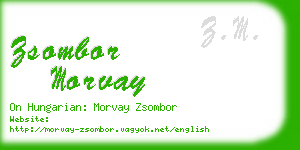 zsombor morvay business card